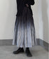 Gradient Wrinkled Skirt